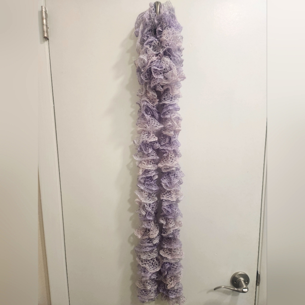Periwinkle Handmade Ruffle Scarf Size L